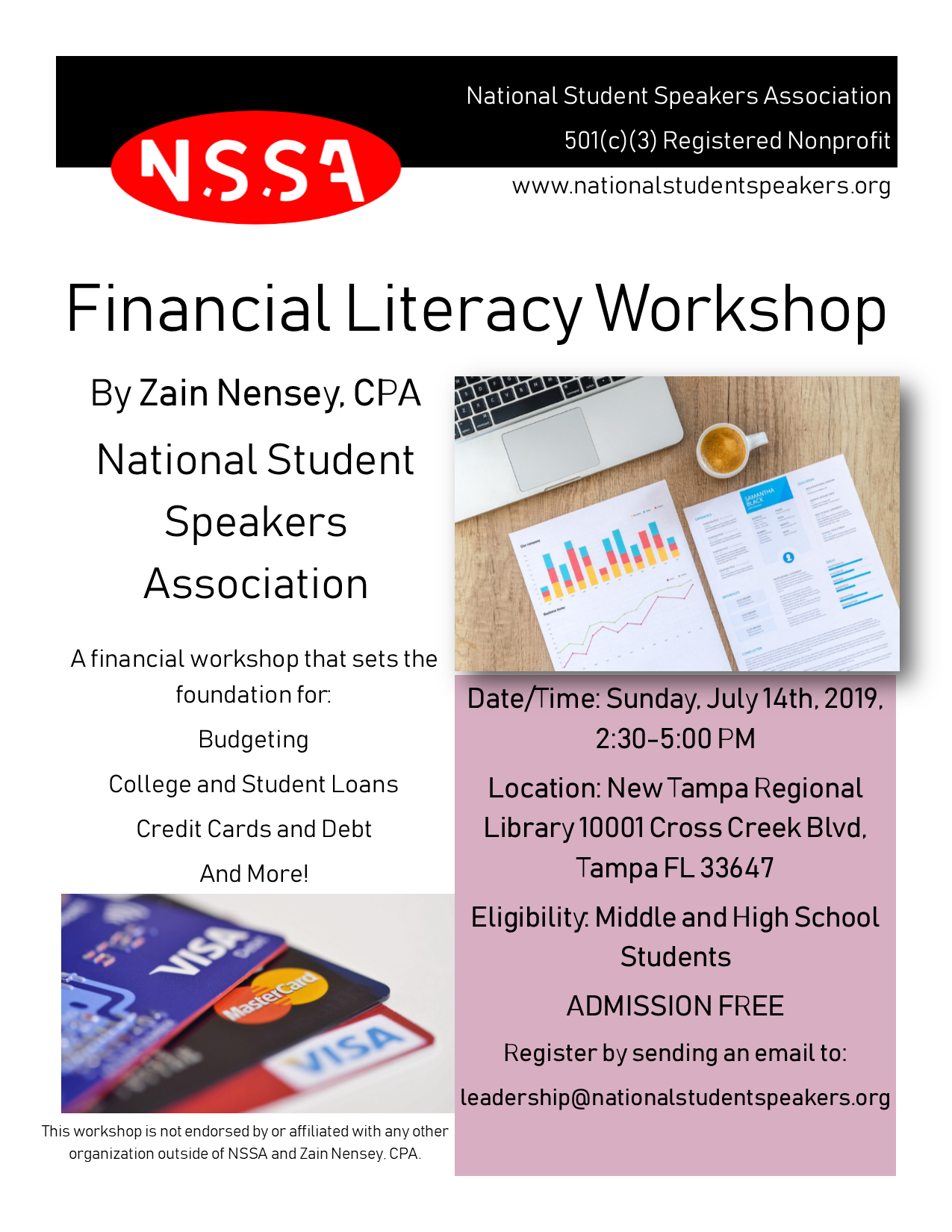 Financial Literacy Workshop Flyer