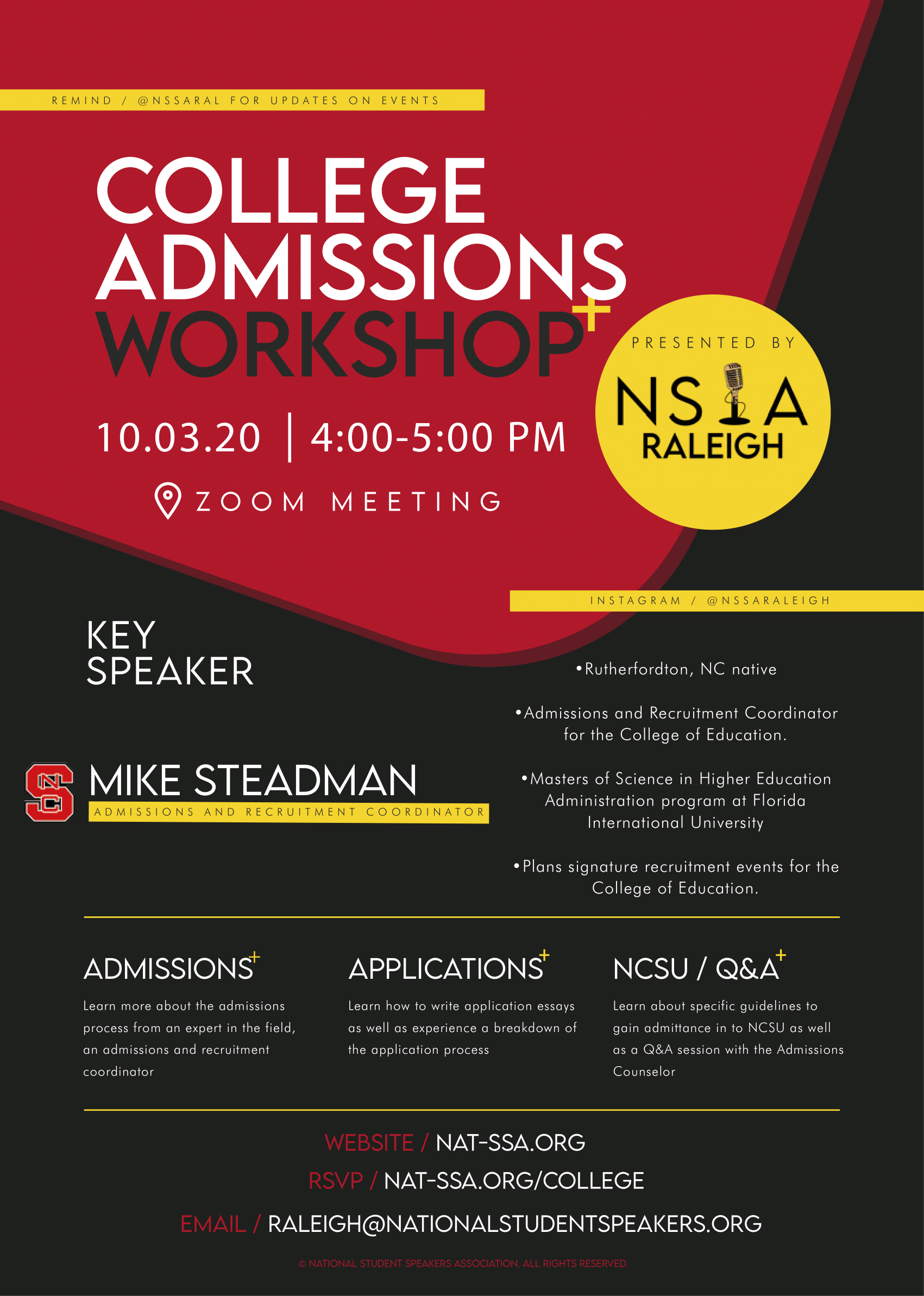 College Admissions Flyer